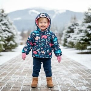 Columbia Multicolor Geometric Hooded Jacket